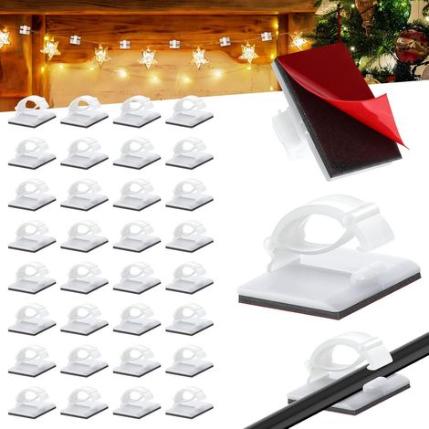 Crochets de Lumière de Noël de Vacances pour Lumière Suspendue de Noël Décoration de Maison Toit Extérieur, Ligne de Faîte de Toit, Clôture (200 Pièces) (1/5)