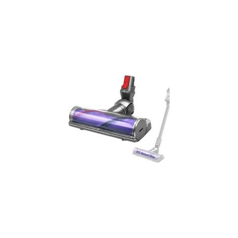 Tête de brosse pour aspirateur Dyson V12 Detect Slim – Nettoyage sols durs et moquettes – Poils nylon et fibre de carbone – Articulation 90° (1/5)