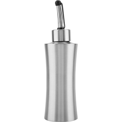 Bottiglia per olio in acciaio inox da 250 ml, bottiglia per salse/aceto a tenuta stagna, dispenser da cucina (A) (1/5)