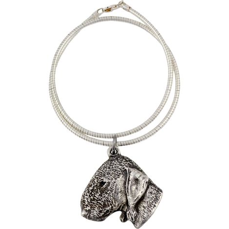 Bedlington Terrier, Rothbury Terrier - collana per cani, gioielli unici per amanti dei cani, ciondolo a forma di serpente unico di Art-Dog (1/5)