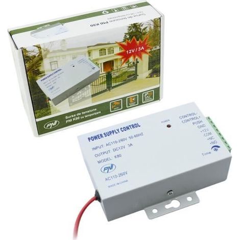 Bloc d'alimentation PNI K80 AC 110–260 V vers DC 12 V 3 A pour contrôle d'accès