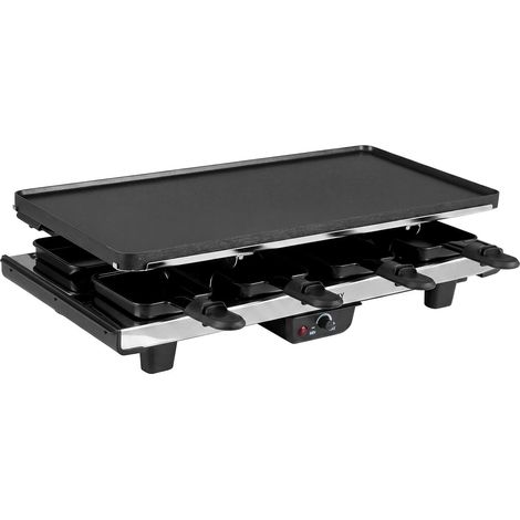 COSTWAY Grill à Raclette 1400w, Grill Électrique 2 en 1, 48 x 24 x 12 cm (1/5)