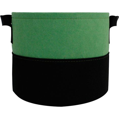 Sac de culture en tissu non tissé, double épaisseur, vert gazon et noir, 5 gallons, pot respirant