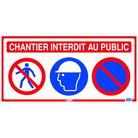 Panneau de chantier 4 EN 1 - 800 X 400 mm - TALIAPLAST