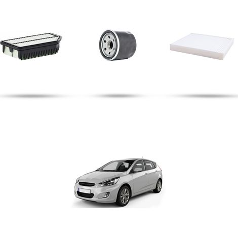 Kit tagliando 3 filtri compatibile con Hyundai Accent IV (RB) 1.4 74kw dal 2011 (1/5)