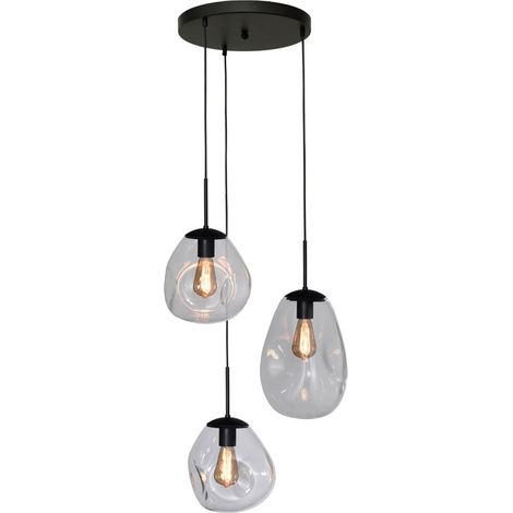 Lampe suspendue Lava 3x verre transparent - 2762-05-35-3-00-011 (1/3)
