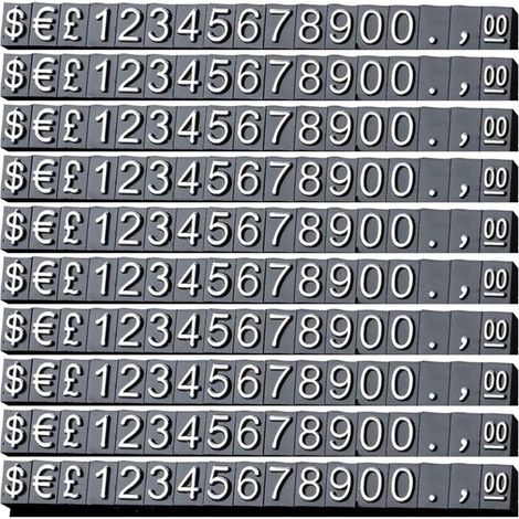 Bardusch-Lot de 170 cubes d'affichage de prix réglables pour bijoux, montres, bagues, prix en dollar, noir (1/4)