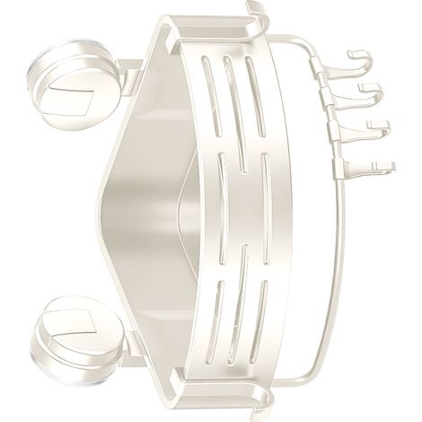 Supporto triangolare con ventosa, bianco