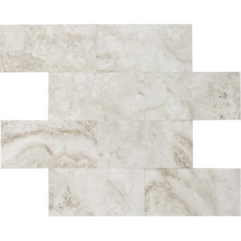Crédence Adhésive "Travertin" 38cm Blanc