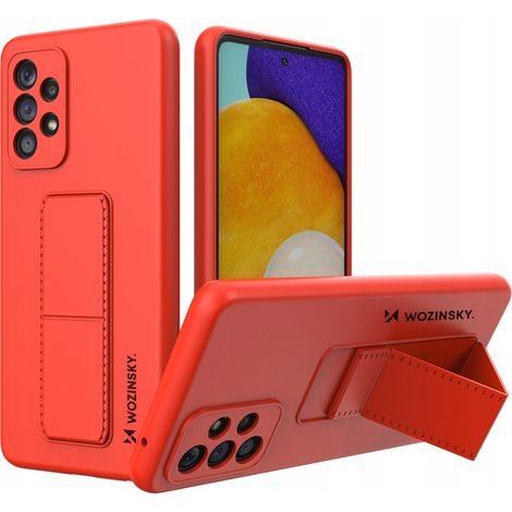 Wozinsky Silikonhülle mit Ständer für Samsung Galaxy A73, rot (1/5)