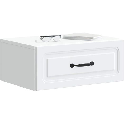 Maison Exclusive - Mobiletto da notte a muro 2 pcs Bianco 49 x 34,5 x 20 cm