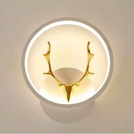 Applique murale ronde à LED, pour une utilisation intérieure, lumière tricolore réglable, 12 watts, convient aux espaces de style moderne tels que les cages d'escalier, les couloirs, les chambres et l (1/4)