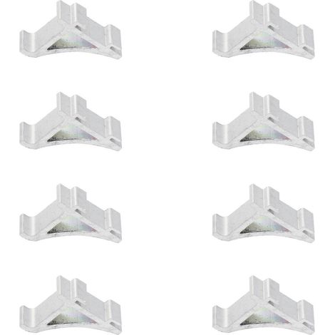 clips de fixation pour étagère de congélateur, crochets de support pour réfrigérateur, supports d'étagère pour réfrigérateur (aluminium, taille 6)-2.60X2.40X0.70CM