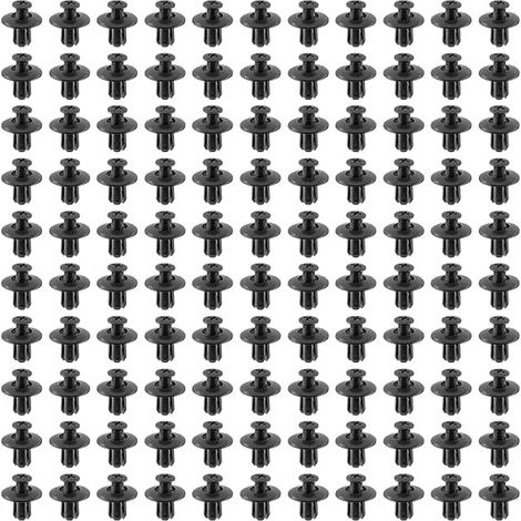 Rivets d’Expansion en Plastique Noir, Kit de Fixation Automobile Universel 8mm avec Clips, pour Pare-Chocs, Garde-Boue et Panneaux de Portière, pour le DIY, les Passionnés d'Auto (1/5)
