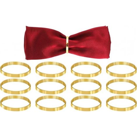 12 pièces - Ronds de serviette - Rond de serviette - Décoration de table - Décoration de mariage - Accessoire de table - pour mariage, banquet, anniversaire, Fête, anniversaire, Festival - rond - 4 cm (1/5)