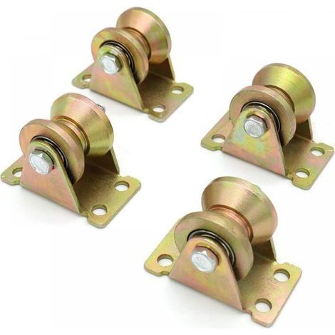 Roulettes colorées à rainures en V – 30 mm – Haute dureté, antirouille, anticorrosion – Lot de 4 pour portes coulissantes et chariots mécaniques (1/5)