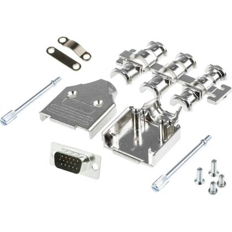 MH Connectors MHDM9-HD15MS-K KIT connettori femmina SUB-D 180 ° Numero Poli (num): 15 Punte a saldare 1 pz.