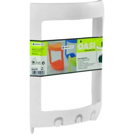 Angoliera doccia porta oggetti in resina termoplastica bianca metaform