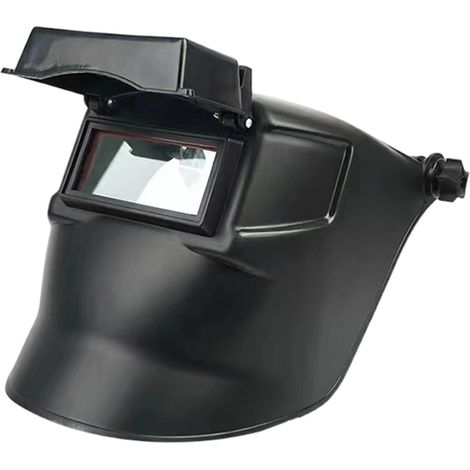 Casque de casque de soudage à la main réglable avec fenêtre visualisation carrée, capuche soudage à protection complète pour hommes et femmes (1/5)