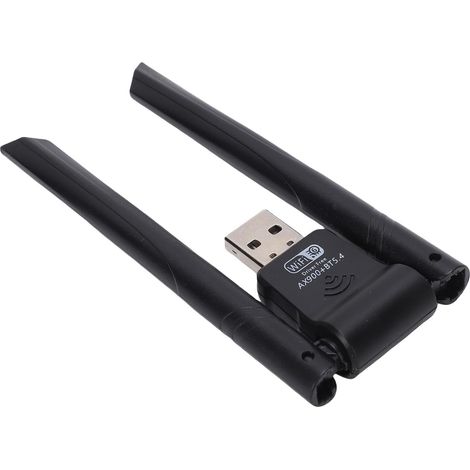 Adaptateur USB WiFi Bluetooth 2 en 1 Plug and Play, Carte Réseau USB Fil 900 Mbps pour PC, Dongle WiFi Double Bande pour Les Amateurs de Jeux (1/5)