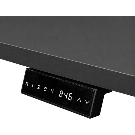Bureau électrique 140x80cm - Moteur double - Noir/Anthracite (1/4)