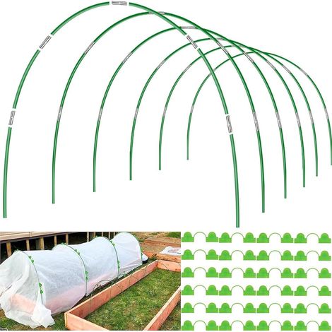 Filiyano – support pour plates-bandes de – Lot de 36 arches de jardin pour protections de rangées de plates-bandes surélevées, arches tunnel de 2,4 m (1/5)