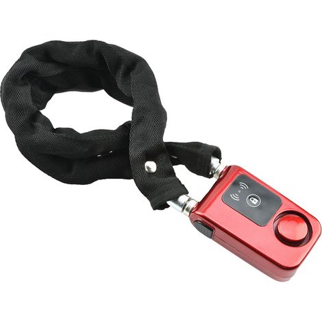 Antivol de chaîne de vélo Y797G étanche, intelligent Bluetooth, contrôlable par smartphone, rouge