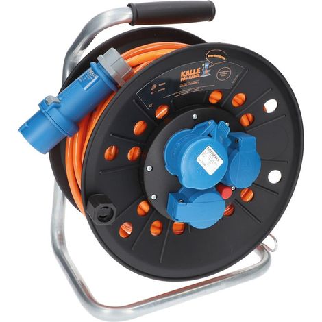 Kalle Campingkabeltrommel CEE 230V 16A 2,5mm² Extreme Signal Orange IP44 25 Meter