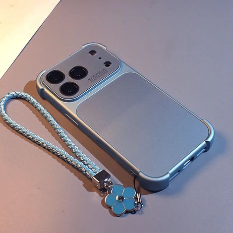 (iPhone 15 Bleu) Coque de téléphone avec cadre électroplaqué aux quatre coins, protection de l'objectif, antichoc.
