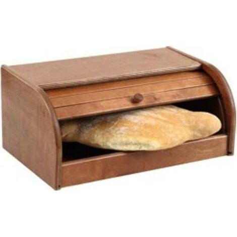 Support à pain en bois contreplaqué de bouleau couleur noyer – Dimensions 39x25x17 cm – Rangement élégant pour cuisine (1/2)