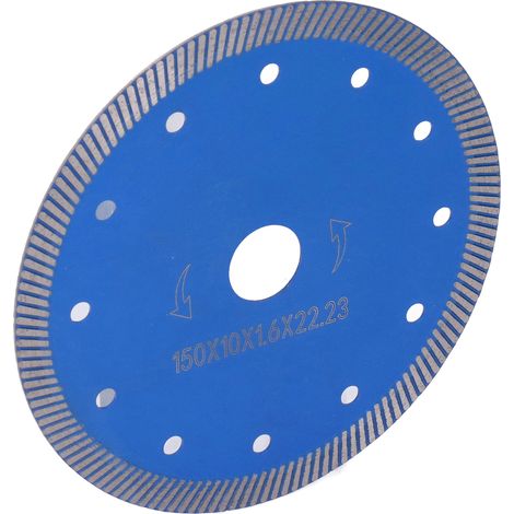 150-mm-Diamantscheibe für Fliesen, Keramik, Marmor und Stein, Betonsägeblatt, 10 Zähne, 22,23 mm Bohrung, präzises Schneiden. (1/5)