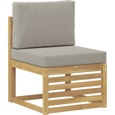 Maison Exclusive - Outdoor Mittelsofa Massivholz Akazie Weiß (1/5)