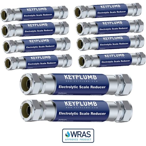 10x Keyplumb Inline Electrolytic Scale Reducer Inhibitor 15mm Compression WRAS (1/5)