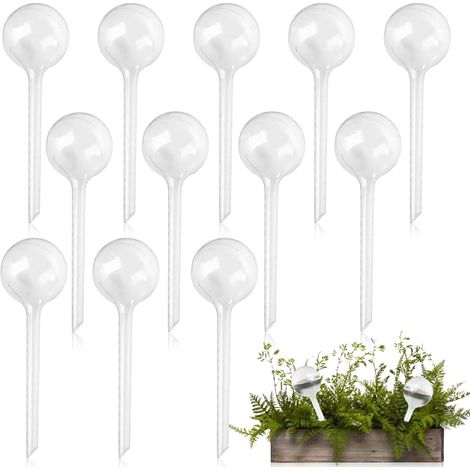 12 palline di irrigazione, 13x5 cm, materiale di irrigazione automatica in PVC per piante, distributore di acqua trasparente per piante, bulbi di irrigazione per piante da interno ed esterno