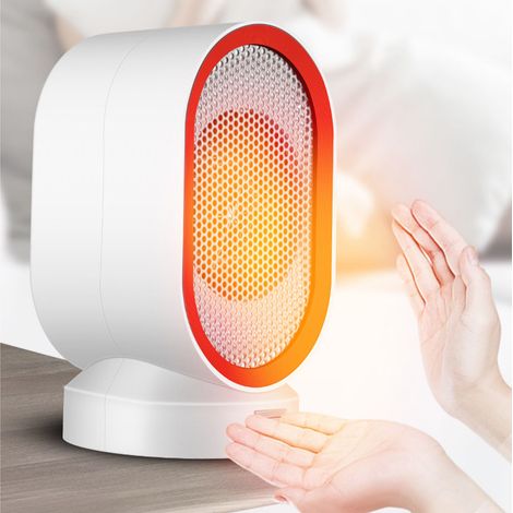 Mini chauffage d'appoint à chauffage rapide avec protection contre la surchauffe, idéal pour les petits espaces et parfait pour la maison ou la table. Rouge, prise européenne 220 V. (1/5)
