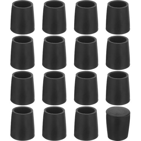 76 Embout de pied de chaise, Rond 8mm, PVC Noir, Antidérapant, Pour Table Et Chaise, Intérieur Extérieur