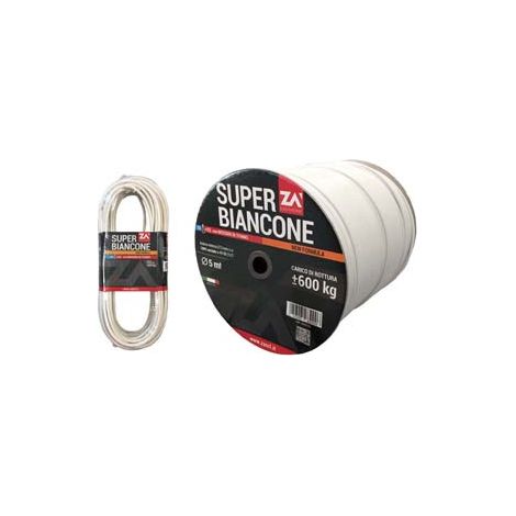 CAVETTO ACCIAIO RIVESTITO IN PVC BIANCO IN ACCIAIO ZINCATO- - ø mm.5x mt.20 - 1 matassa