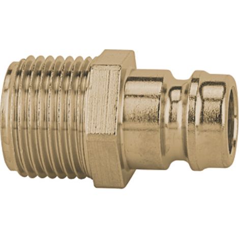 Riegler Temperier-Einstecknippel DN 9 mit AG, mit Absperrventil, G 3/8 (1/2)