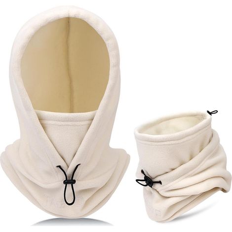 Sturmhaube Thermo-Fleece Winddicht Unisex für Wintersport, Beige (1/5)
