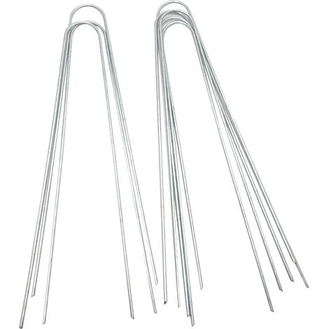 Eosnow 50 PCs Stahllandschaft U -Form Stakes Pins Grundnahrungsmittel für Erdgartenfarm Graszelt Zaun