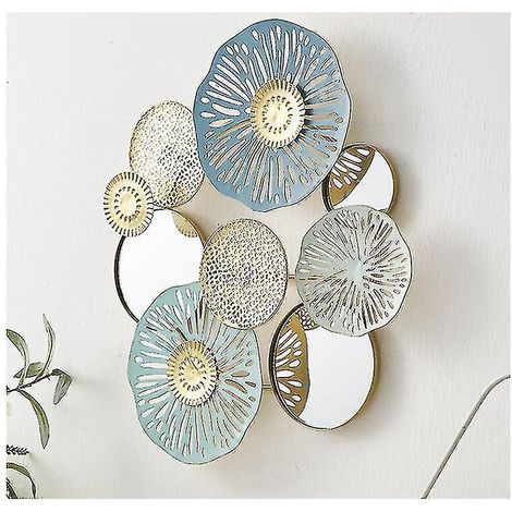 Metallene Wanddekoration, dekorativer Hintergrund, 22 cm Ornament (1/4)