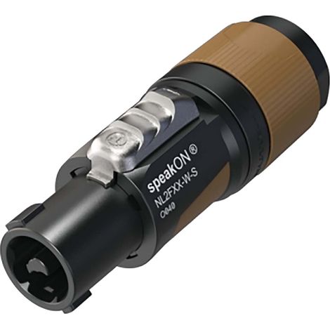 Conector de cable de 2 polos, alivio de tensión tipo mandril.