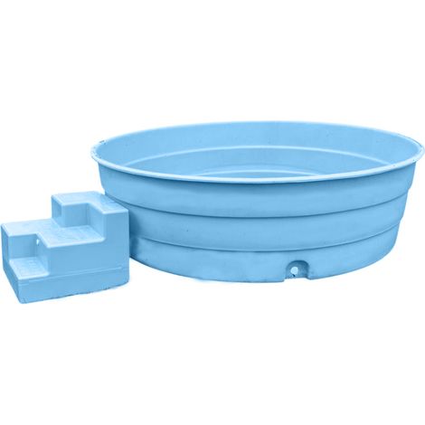 Plast'Up Rotomoulage – Piscine enfant 1900L avec escalier – Hauteur 60 cm – Longueur 169 cm – Largeur 169 cm – Bac rotomoulé résistant