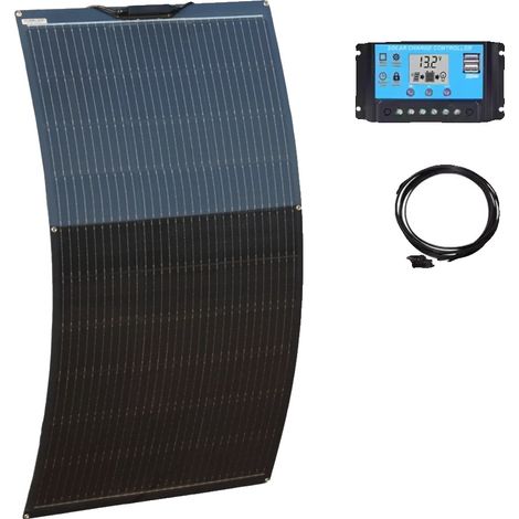 Panneau Solaire, Monocristallin, Étanche, 130w 12v Kit (1/2)