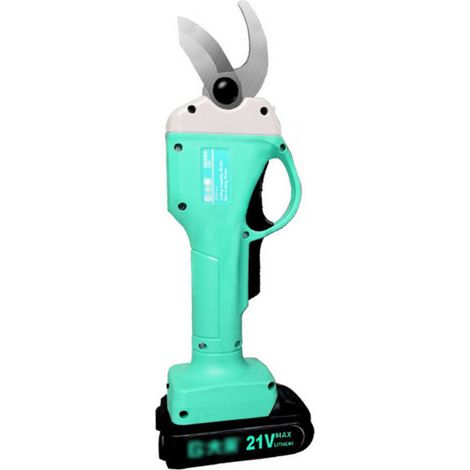 Sécateur électrique sans fil 380 W, alimenté par batterie lithium rechargeable, diamètre de coupe 20 mm, pour greffage de branches d'arbres et de jardin. (1/5)