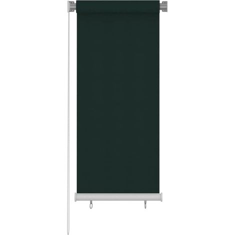 Store roulant d'extérieur pare-soleil et anti-UV en HDPE vert foncé 65 x 140 cm - PANGIVO (1/5)