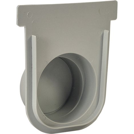 1PZ TESTATA IN PVC PER CANALETTA cm 13 x 50 x 14  ø7,5-9