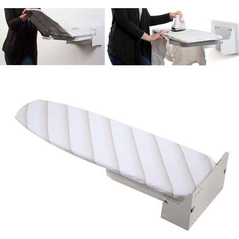 Planche à Repasser Murale Table a Repasser Pliable rotative à 180°, Escamotable Ironing Board Tableau, Table à Repasser Repliable avec Housse résistante à la Chaleur, 95 x 30cm (1/5)