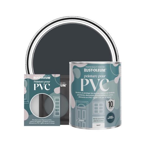 Rust-Oleum – Peinture mate pour PVC – Anthracite RAL 7016 – Résistante aux intempéries – 10 ans de durabilité – Application facile au pinceau ou rouleau (1/3)