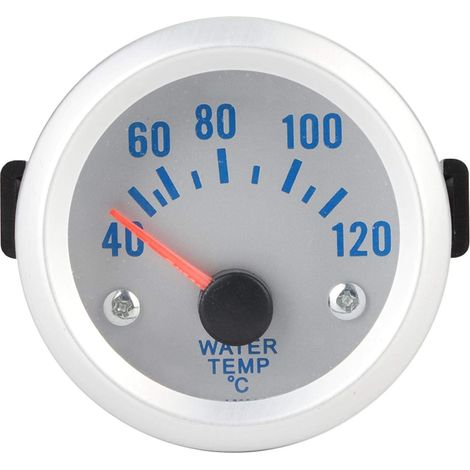 Termómetro digital universal para coche de 52 mm con LED azul, rango de 40 a 120 °C, color blanco
